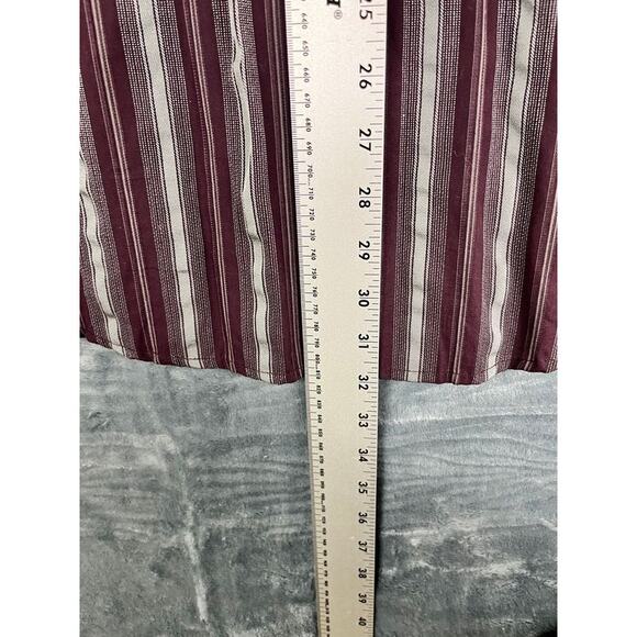 men's guess maroon and gray striped long sleeve XL EUC - Picture 9 of 10